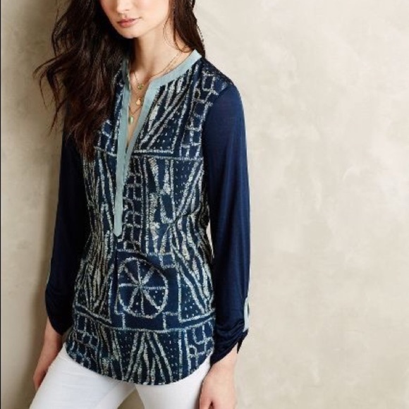 Anthropologie Tops - Anthropologie Tiny Orion Mixed Henley